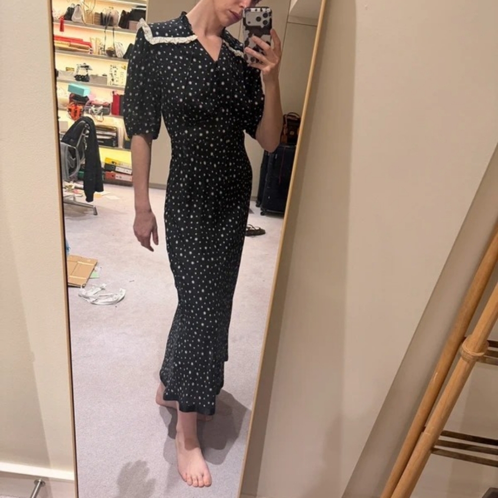 Black Urban Outfitters Polka Dot Dress, Size M